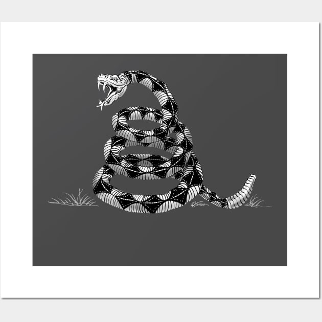 POCKET SIZED • Don't Tread on Me - Gadsden Snake Wall Art by DDGraphits